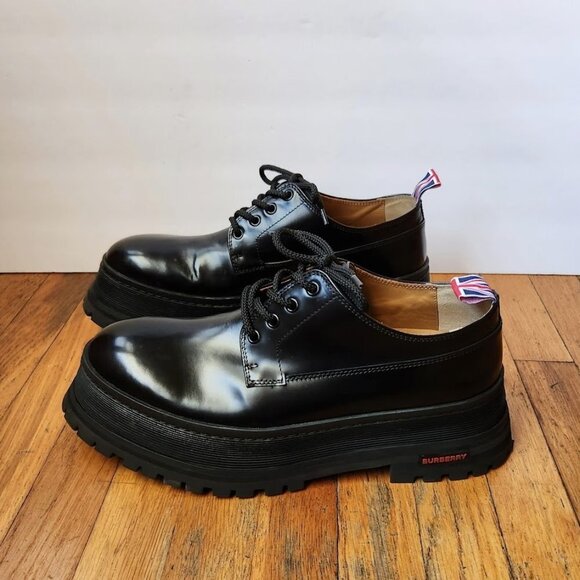 BURBERRY Jefferson Derby Chunky Shoes in Black main image 7